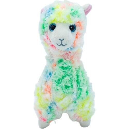 New 6 inch 15 cm Ty Big Eyes Plush Pea Plush Animal Rainbow Alpaca Collection Doll Childrens Birthday Christmas Gift