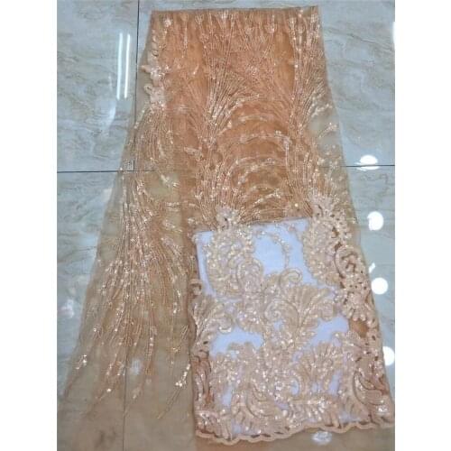 Latest design YG-572 African French Embroidery Net Lace Fabric Free Shipping French sequins Laces