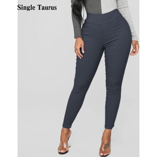 Plus Size Womans Pants High Waist Push Up Streetwear Slim Skinny Elasticity Red Blue Leggings Sexy Fall 2020 Women Clothing