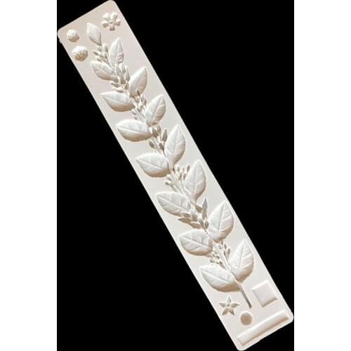 35.5*6.5*1CM DIY Sugar Craft Cake Jasmine leaves Petal Cake Silicone Mold Fondant Mold Cake Decorating Tools Gum Paste Mold