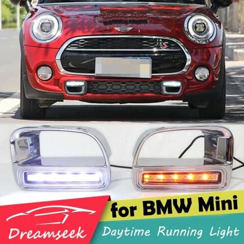 LED DRL Daytime Running Light for BMW Mini Countryman 2012 2013 Driving Fog Lamp Day Light with Turn Signal