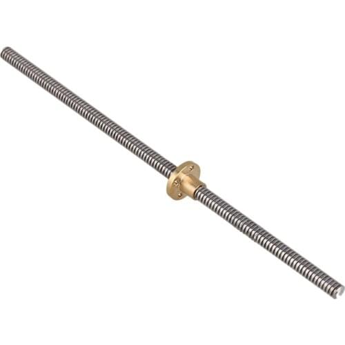 Stainless Steel L250mm D8mm 2mm Lead Screw Rod with Nut Z Axis for 3D Printing General Machine Tool