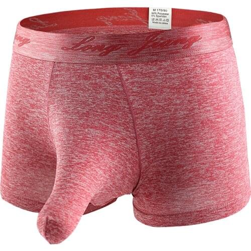 Sexy Underwear Underpants Briefs Mens Soft Knickers Comfort U convex design Smooth Long Bulge Pouch Shorts ropa interior hombre