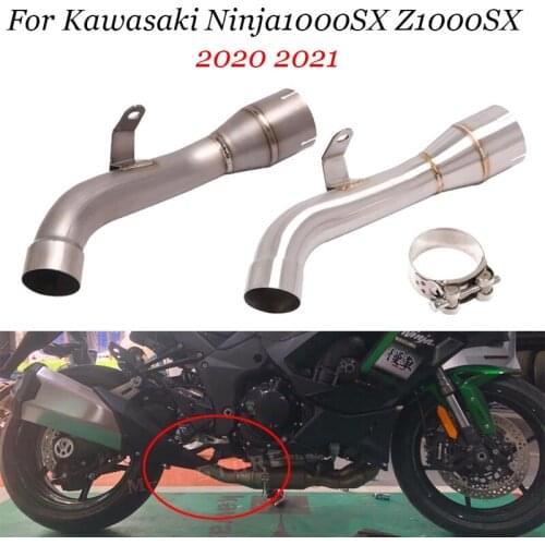Motorcycle Exhaust Escape Modify Link Pipe Eliminator Enhanced For Kawasaki Ninja 1000SX Z1000SX 2020 2021Cat Delete Slip On