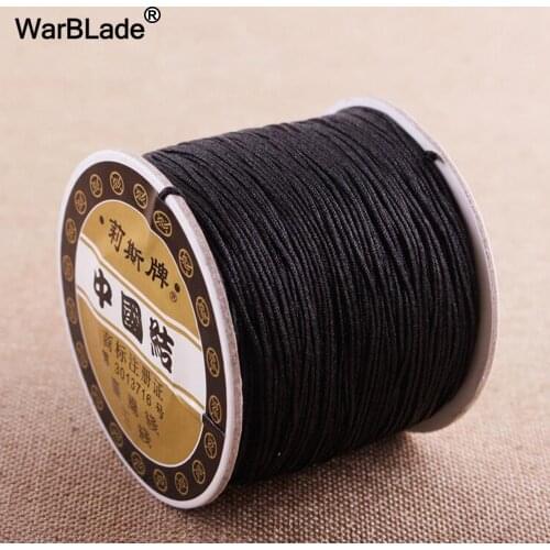 High quality Brand 120m 0.8mm Cotton Cord Nylon Cord Thread Chinese Knot String Rope Beads Jewelry Making DIY Bracelet Necklace