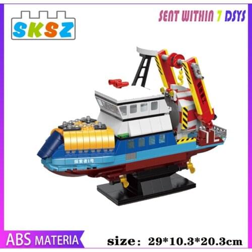 MOC High-tech Building Blocks Ship Simulation Yacht Tug Fishing Boat Educational Toy Creativity DIY Bricks Famous Brand Kid Gift