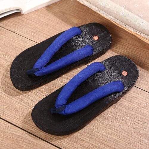 Japan Men Slipper Anime Cosplay Shoes Men Women Traditional Samurai Japanese Geta Clogs Wooden Flip Flops Kamado Nezuko Tanjirou