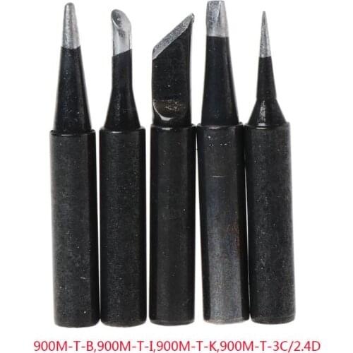 5Pcs Replacements Lead-Free Soldering Solder Iron Tips 900M-T For Hakko 936 SAIKE 909D 852 936d wholesale