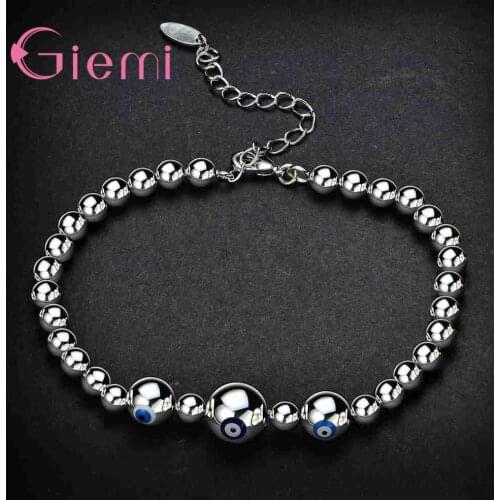 New Fashion Balls Stitching 925 Sterling Silver Lobster Buckle Adjustable Bracelet Women Girls Jewelry Accessories