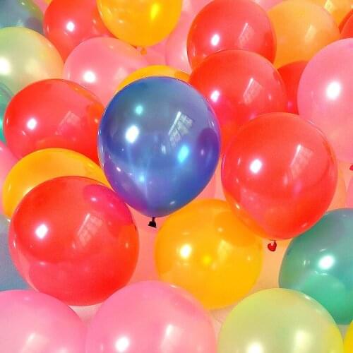 100pcs/lot Pearlite Balloon 10inch NO.6 1.5g Ballons Latex Round Ball Colorful For Wedding Party Event Decorations