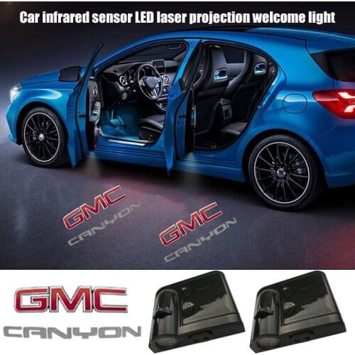 2 Pcs Wireless LED High-definition Laser Shadow Projection Welcome Light for GMC CANYON