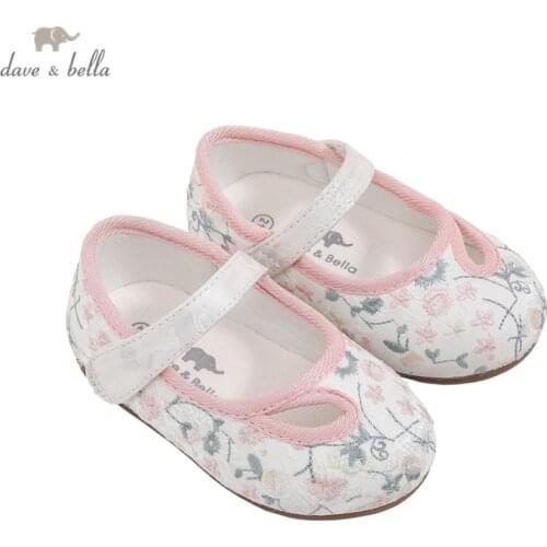 DBM17259 Dave Bella spring fashion baby girls floral leather shoes children girls shoes