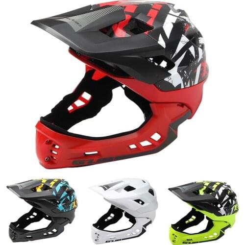 Kids Bike Helmet Full Face Detachable Children Helmet With Taillight MTB BMX Downhill Balance Bicycle Helmet Casco Capacete