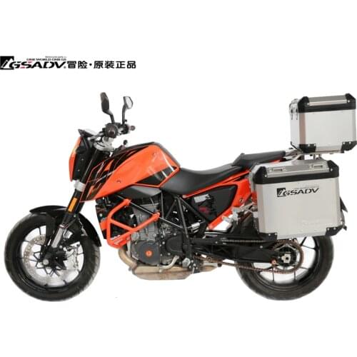 For KTM 690DUKE Rear Motorcycle Trunk Tail Box Aluminum Side Box Suitcase Waterproof Steel Bracket
