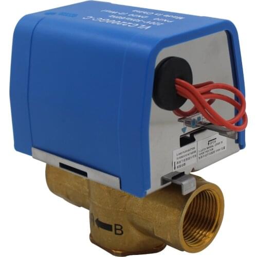 Two-way Motorized Actuator Electric Valve Fan coil unit electric valve 220V DN20 DN25