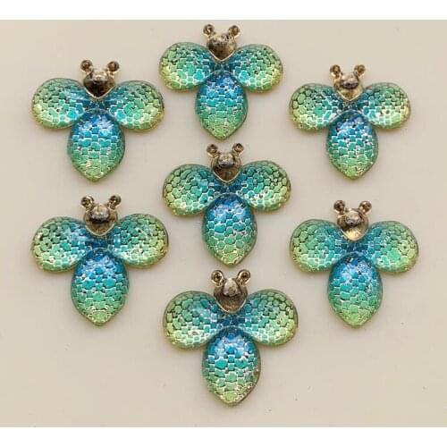 Hot High Quality Acrylic Crystal Big Bee Pendant Necklace Sweater Jewelry For Women 21*22mm 20pcs -B436