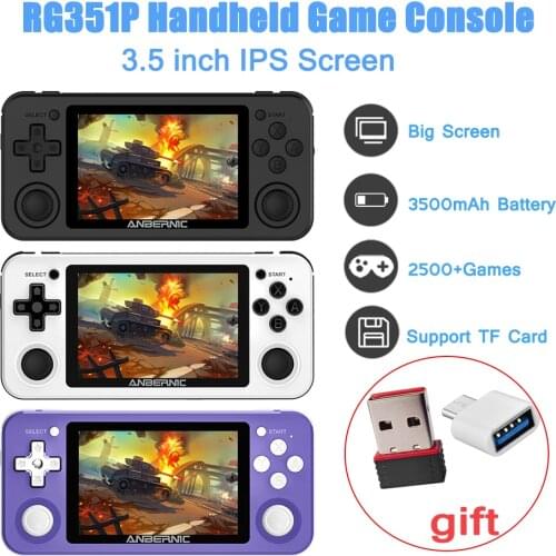 RG351P Retro Game RK3326 64G Open Source System 3.5 inch IPS Screen Portable Handheld Game Console 2500 Video Games