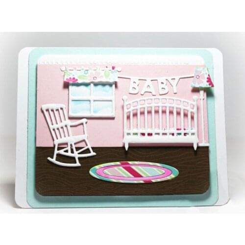 Bed Chair Lamp Carpet Set Metal Cutting Dies Stencil for DIY Scrapbooking Photo Paper Cards Making Decorative Craft New 2018 Die