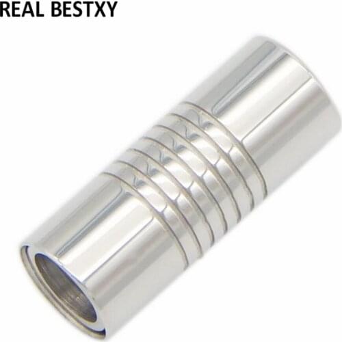 20pcs/lot engrave logo hole:2/3/4/5/6/7/8mm Magnetic Clasps Stainless Steel Magnet Buckle Hooks Connector Cord for Bracelets diy