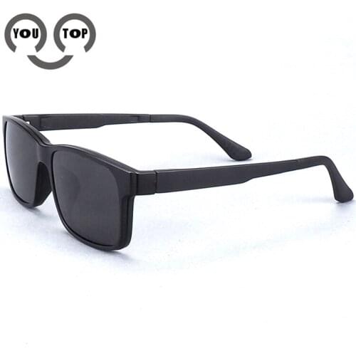 YOUTOP New Arrival Mens Polarized Square Fashion Clip Sunglasses TR90 Sunglasses 6650