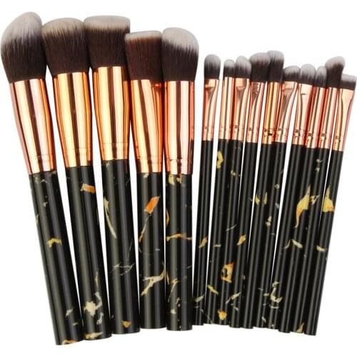 MAANGE 15PCS Small Floral Cheap Makeup Brush Full Set of Multifunction Brush Combination Tools Kit Hot Maquiagem G50