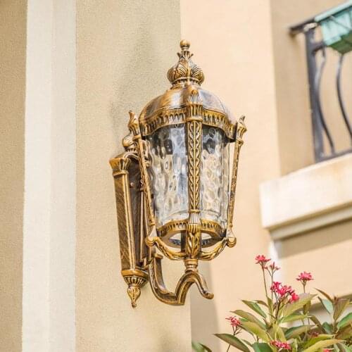 Retro Villa Balcony Wall Lamp Outdoor Wall Lights Outdoor Waterproof Patio Door Lamps Garden lighting porch Fence gate lighting
