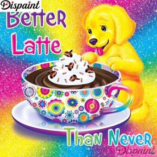 Dispaint Full Square/Round Drill 5D DIY Diamond Painting "Dog cake" Embroidery Cross Stitch 3D Home Decor A12601