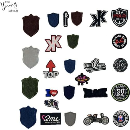 New arrive Iron on Patches Kids Clothing Badge Embroidery Applique Repair DIY Sewing Stickers Clothing Decoration Accessories