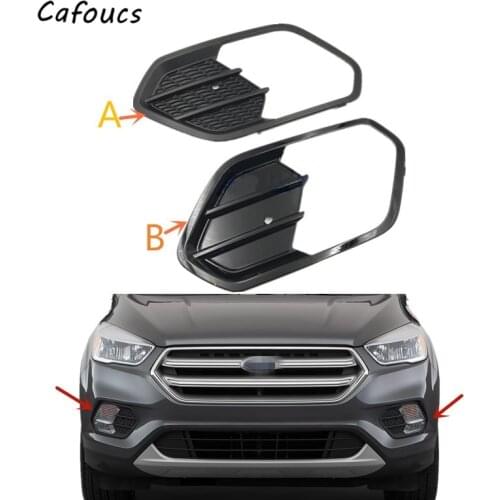 One Pair For Ford Escape Kuga 2017 2018 2019 Car Front Bumper Fog Light Lamp Frame Cover Grille