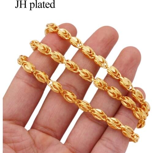 Necklace chains 60cm jewelry for women gold colour jewellery African women chain necklace Chain French Necklaces New year gifts