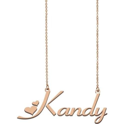 Kandy Name Necklace , Custom Name Necklace for Women Girls Best Friends Birthday Wedding Christmas Mother Days Gift