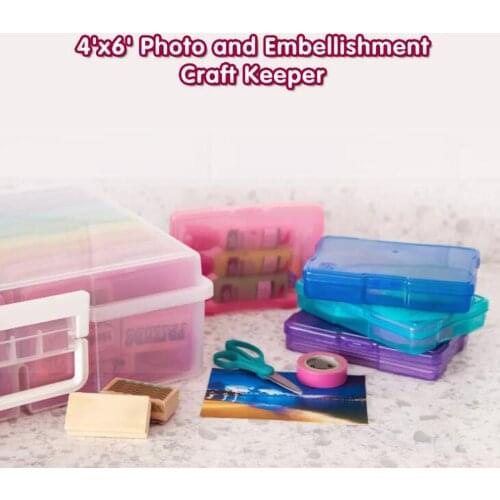 Photo Storage Box Photo Keeper Cases Plastic Photo Storage Organizer Suit 16 Inner Boxes for Jewelry Rectangle Box Case
