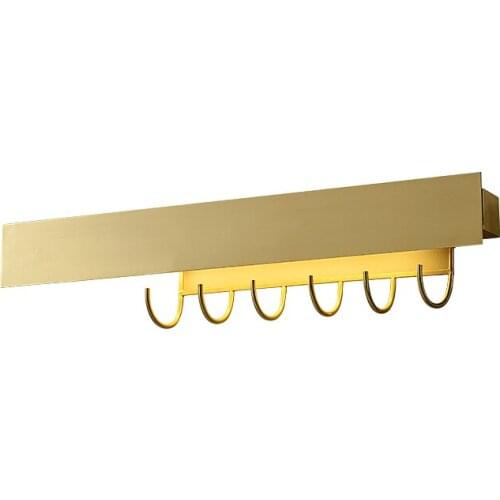 Postmodern American simple retro copper hook wall lamp entrance hallway bedroom hanger clothes mirror front lamp