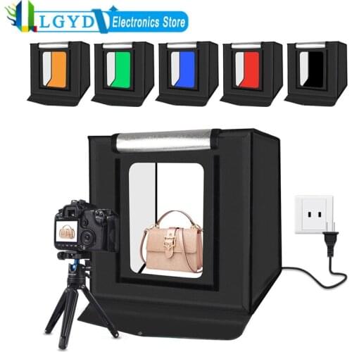 PULUZ 40cm Dimmable Photo Lighting Studio Box with 6 Colors Backdrop Studio Shooting Tent Box Kit Camera Photography Accessories