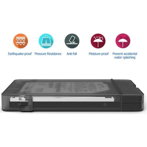 Dustproof Portable HDD Case Protection Box Seismic Fall Moisture Proof and Pressure Resistant for 2.5 inch Hard Disk