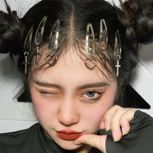 Stylish Geometric Pendant Hairpins for Women Girls Butterfly Love Cross Star Bowknot Hair Clips Headwear Girls Hair Accessories