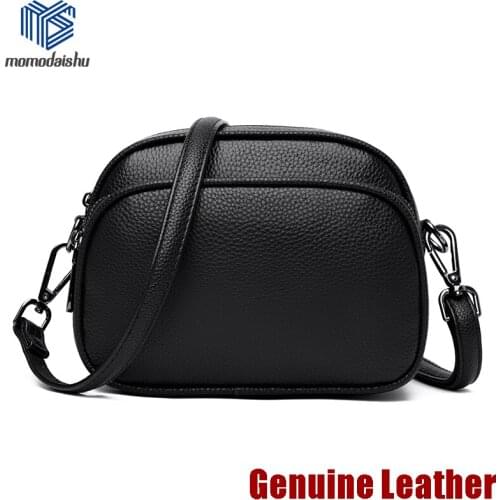Genuine Leather Crossbody Bag For Women 2021 Summer Travel Trends Shoulder Purses And Handbags Women Bags Black Handbags