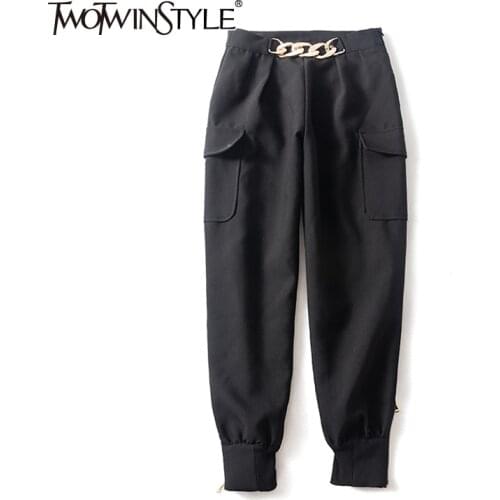 Женские брюки карго TWOTWINSTYLE China At AliExpress