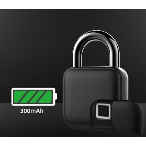 Smart Lock Keyless Fingerprint Lock IP65 Waterproof Anti-Theft Security Padlock Door Luggage Case Lock