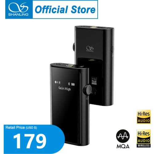 Shanling UP5 MQA Bluetooth USB DAC AMP dual ES9219C chip TYPE C to 2.5/3.5/4.4mm Headphone Amplifier DSD256 PCM 384Khz Decoder