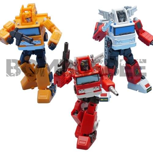 【In Stock】Mech Fans Toys MF-45 Fire Engine MF-45R Fire Rescue MF-46 Crane Action Figure Robot Toys 3rd Transformation G1 Style