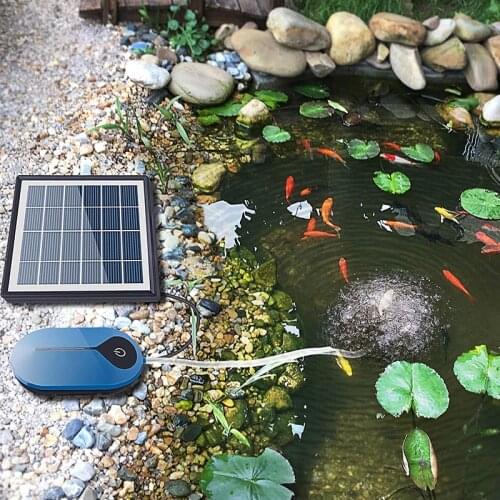 Air Pump Aquarium Oxygen Pump Solar Fresh Air Tank Aerator Pump Hydroponic Oxygen Plate Aquarium Fish Tank