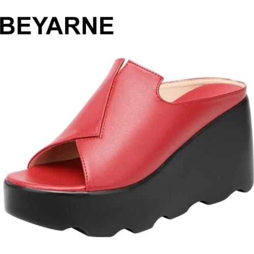 BEYARNE Wedges Heel Women 2021 Summer New Platform Fashion High Heel Ladies Shoes And Sandals