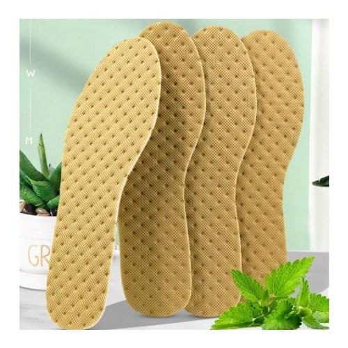 1Pairs Deodorant Insoles Light Weight Shoes Pad Absorb-Sweat Breathable Bamboo Charcoal Thin Sports Insoles Men Women Insole Pad