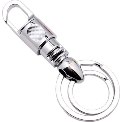 1 Pc Classic Split Key Ring Stainless Steel Keychain Durable Carabiners Clips Quick Release Keychain Hook Buckle Double Loop