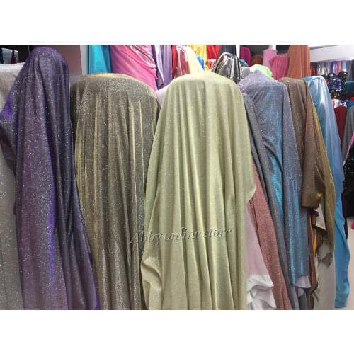 150*100cm Sparkling Glittery Metallic Jersey Stretch Lurex Fabric Material