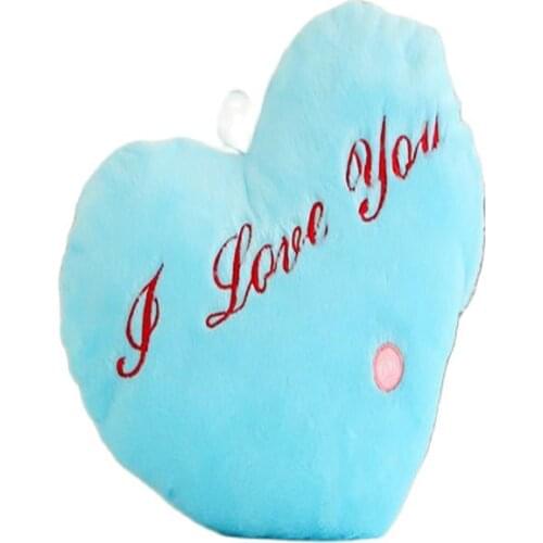 36x30CM Luminous Pillow Heart Cushion Colorful Glowing Pillow Plush Doll Led Light Toys Girl/Kids/Dear Christmas/Birthday Gift