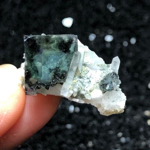 4.8gNatural green purple heart Fluorite Crystal Mineral home decoration ring vein healing geology teaching CRYSTAL QUARTZ GEM