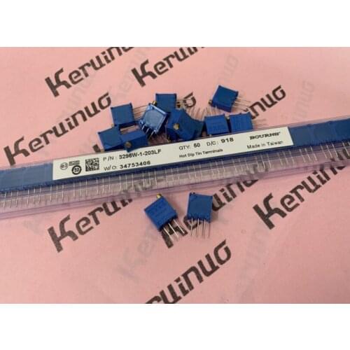 50pcs/Lot 3296W-1-503LF BOURNS 3296W-1 3296 3296W 50Kohms 0.5W 1/2W riginal factory Multi turn precision adjustable resistance