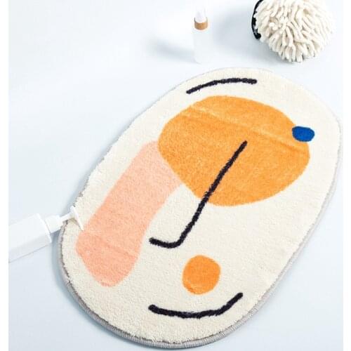 Nordic Abstract Bath Mat Bathroom Non-slip Rug Living Room Carpet Absorbent Floor Mats Balcony Area Rugs Alfombras Para La Sala